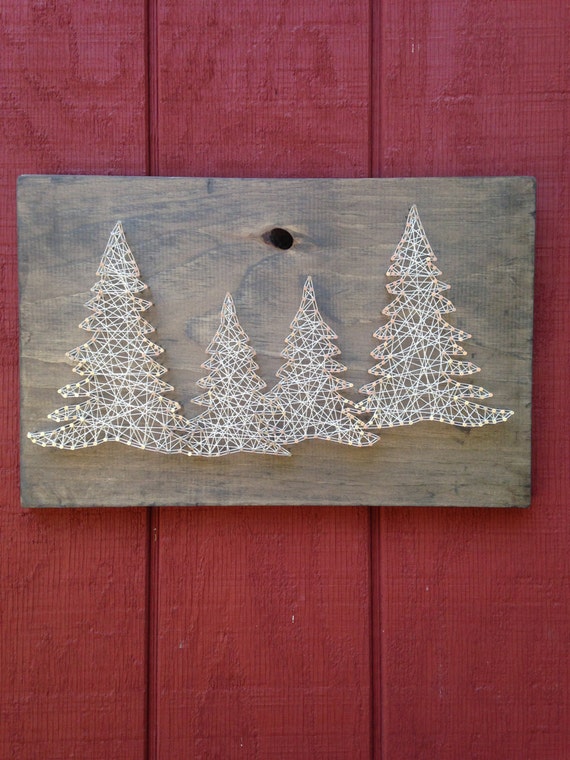 Items similar to Pine Tree String Art - Trees - Woods - Outdoors - New