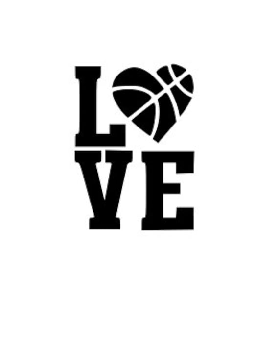 Download Basketball Love SVG File. For Silhouette or Cricut
