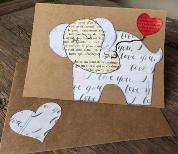 Adorable Elephant Valentine Card