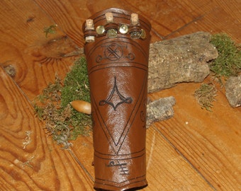 Leather ArmGuard - LARP Alchemy or Compass