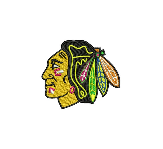 CHICAGO BLACKHAWKS machine embroidery design Instant