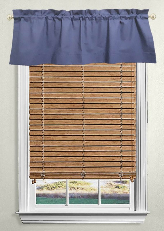 Navy Blue Window Valance