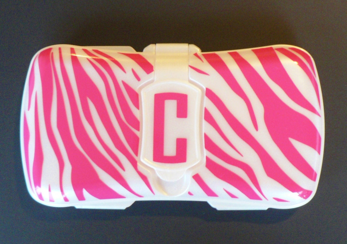 Zebra Travel Wipes Case Custom Wipes Case Personalized Wipes