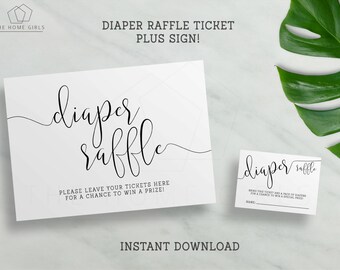 business card raffle sign