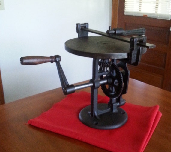 Antique Lapping Machine Vintage Hand Crank Grinding Honing and