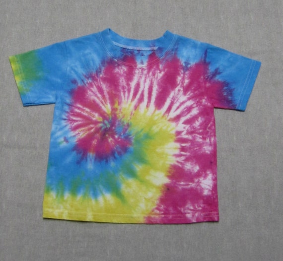 Tie dye children's size 2T pink blue and yellow by DyeMeUp4Style