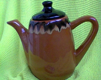 Action S A L E!Pottery coffee/tea//Ceramic service USSR//Dark pottery set/Cream-jug vintage USSR/1970-1980s/Handmade/Retro Home/Made in USSR