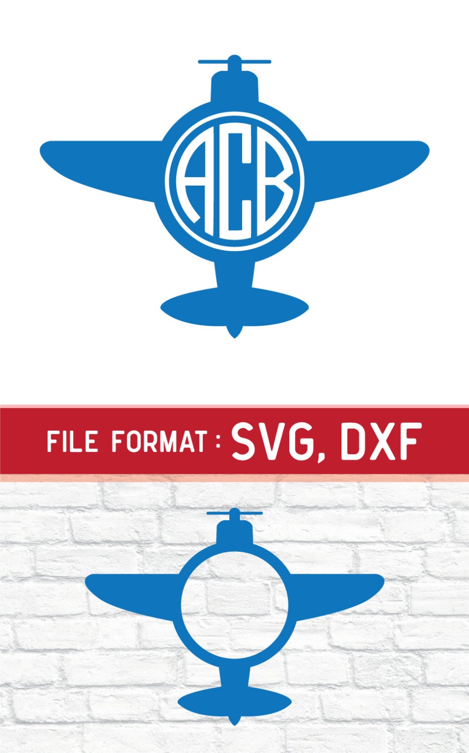 Aeroplane SVG Files Airplane Monogram SVG Files Plane