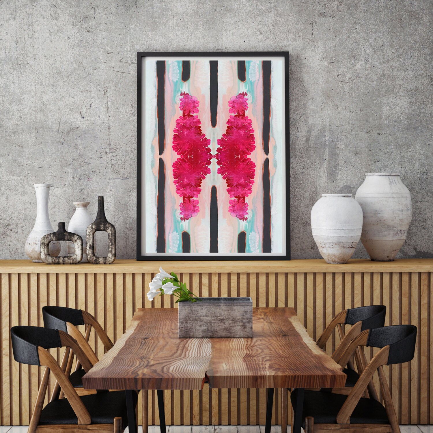 Pastel wall art. Abstract art print Geometric art. Home