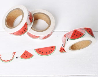 Watermelon Washi Tape. 15mm x 10m. Large Watermelon Slices. Summer Washi Tape. Fruit Washi Tape. Watermelon Planner Supplies.