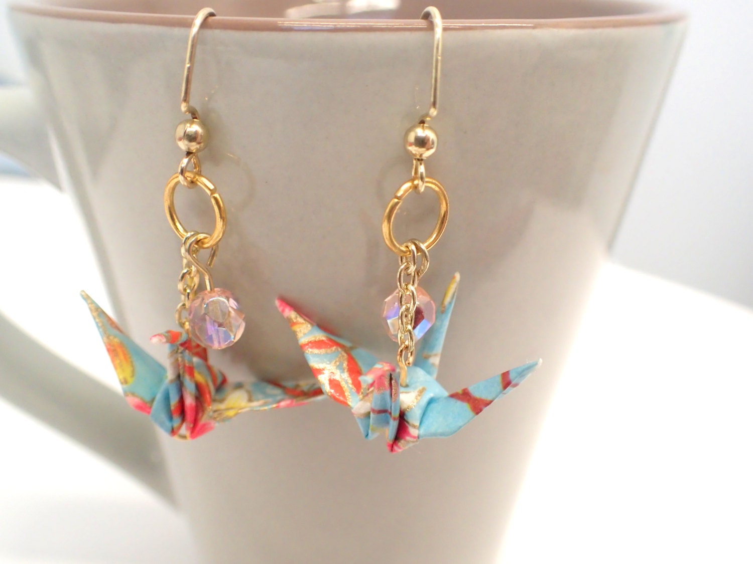 Origami Crane Earrings Paper Cranes Paper Crane Earrings