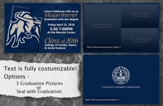USU Graduation Announcements Graduation Invitation by ...