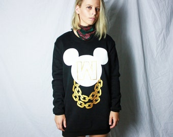 grey mickey mouse jumper