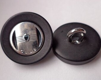 11 buttons Black Silver 18mm (2287) button