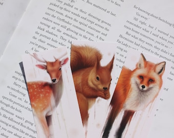 Three Forest Animals Bookmarks