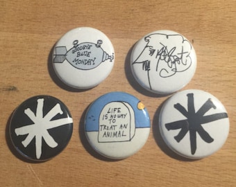 Kurt Vonnegut Jr 1in Button Set with Pinbacks