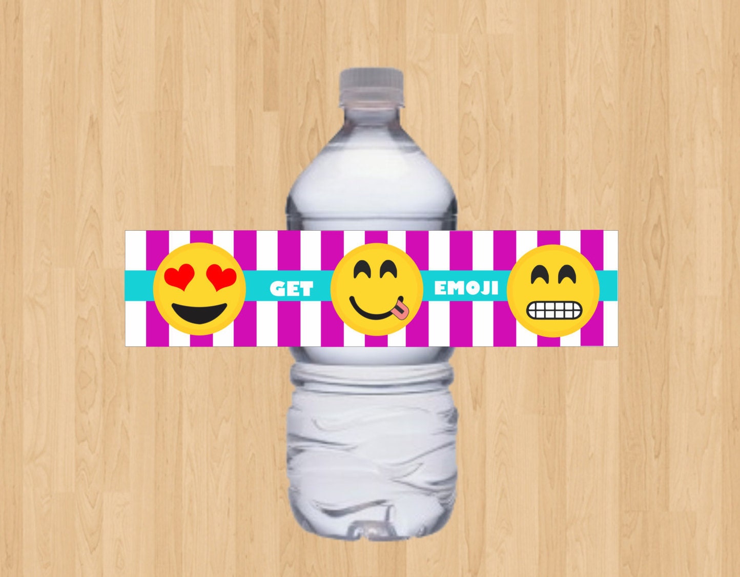 Emoji Birthday Water Bottle Labels/ Label/ by CreativePartyStudio