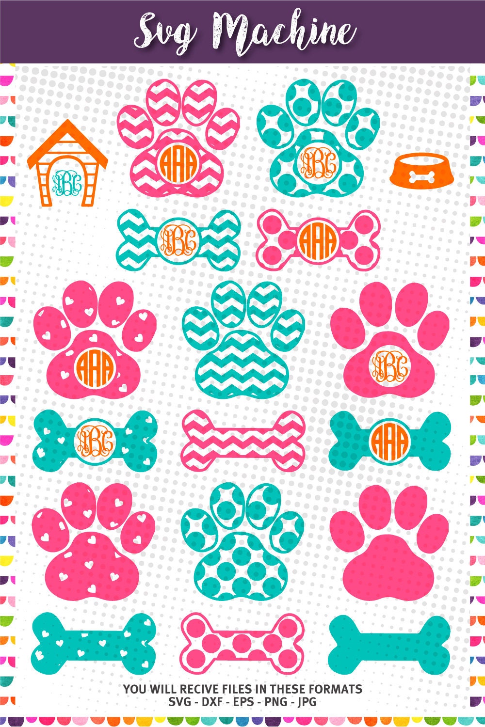 Download Paw Print SVG Cut File cut files svg png jpg png dxf