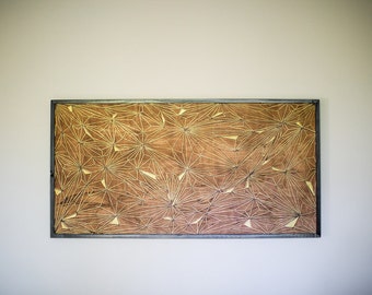 Mid Century Modern Art, Geometric Art, Large Wood Wall Art, Abstract Art, Modern Art, Gold Art, Wood Wall Art