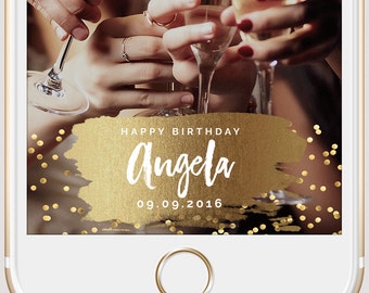 Gold Paint & Confetti Wedding Snapchat Geofilter | Custom Personalized Instant Download | Birthday Party Filter | Bridal Shower Geofilter