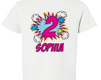 Superhero Girl Shirt, Iron On Birthday Shirt , Girls Superhero Birthday Shirt, Iron On Transfer, Pink Superhero Shirt, Superhero Girls Shirt
