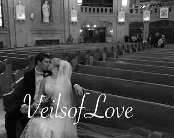 CATHEDRAL VEIL, bridal veil wedding veil, blush, ivory, chapel, sweet, royal, champagne color, traditional, classical veil, short veil white