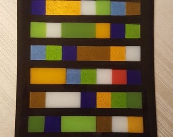 Fused Art Glass Plate 9 x 14