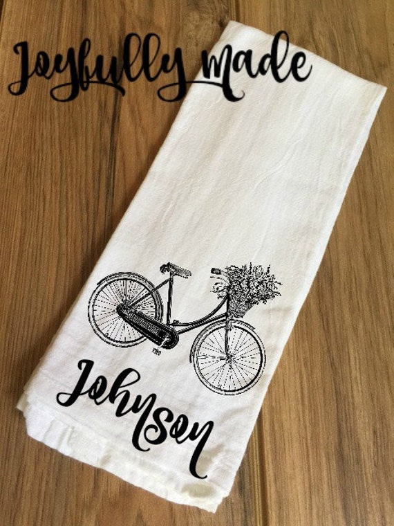 Personalized Bicycle Decorative Flour Sack Towel