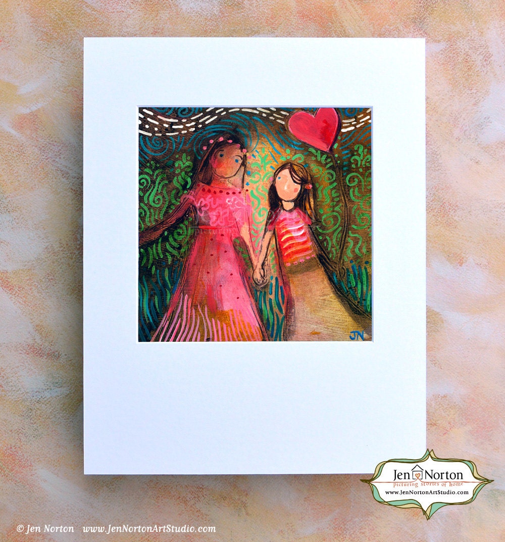 Two Sisters Big Sister and Little Sister Wall Art Gift for