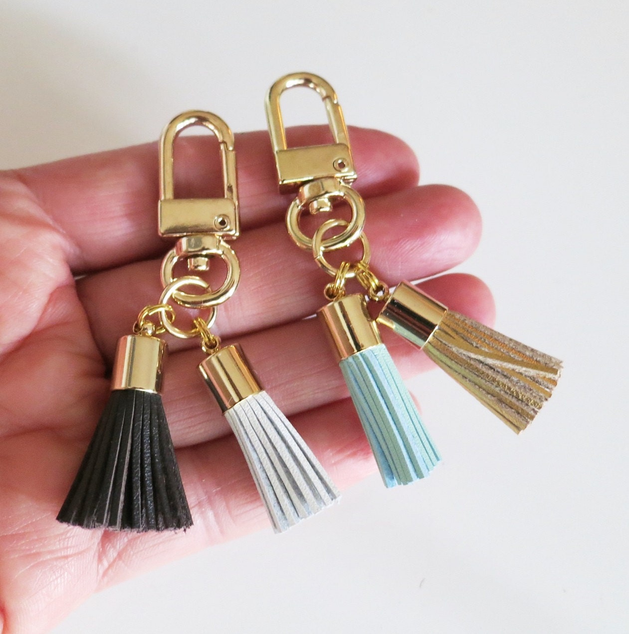 Leather Tassel Purse CharmTassel KeychainValentines