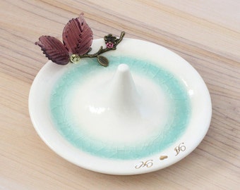 monogram ring dish , personalized ring holder,wedding ring dish