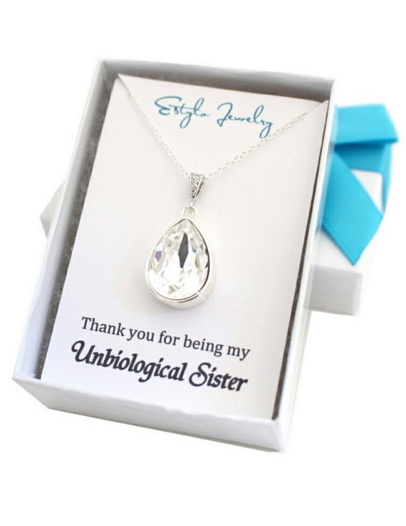 Download Thanks For Being My Unbiological Sister Necklace Gift