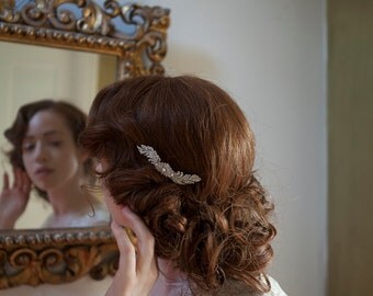 Vintage style Hair comb, Art Deco comb, 1930s wedding hair accessory - Bridal headpiece or Bridesmaids or Evening wear