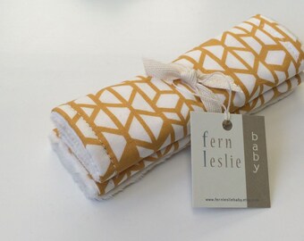 Baby Car Seat Strap Covers - Canyon Walls - Reverses to White Minky - Mustard Yellow, White, Arizona
