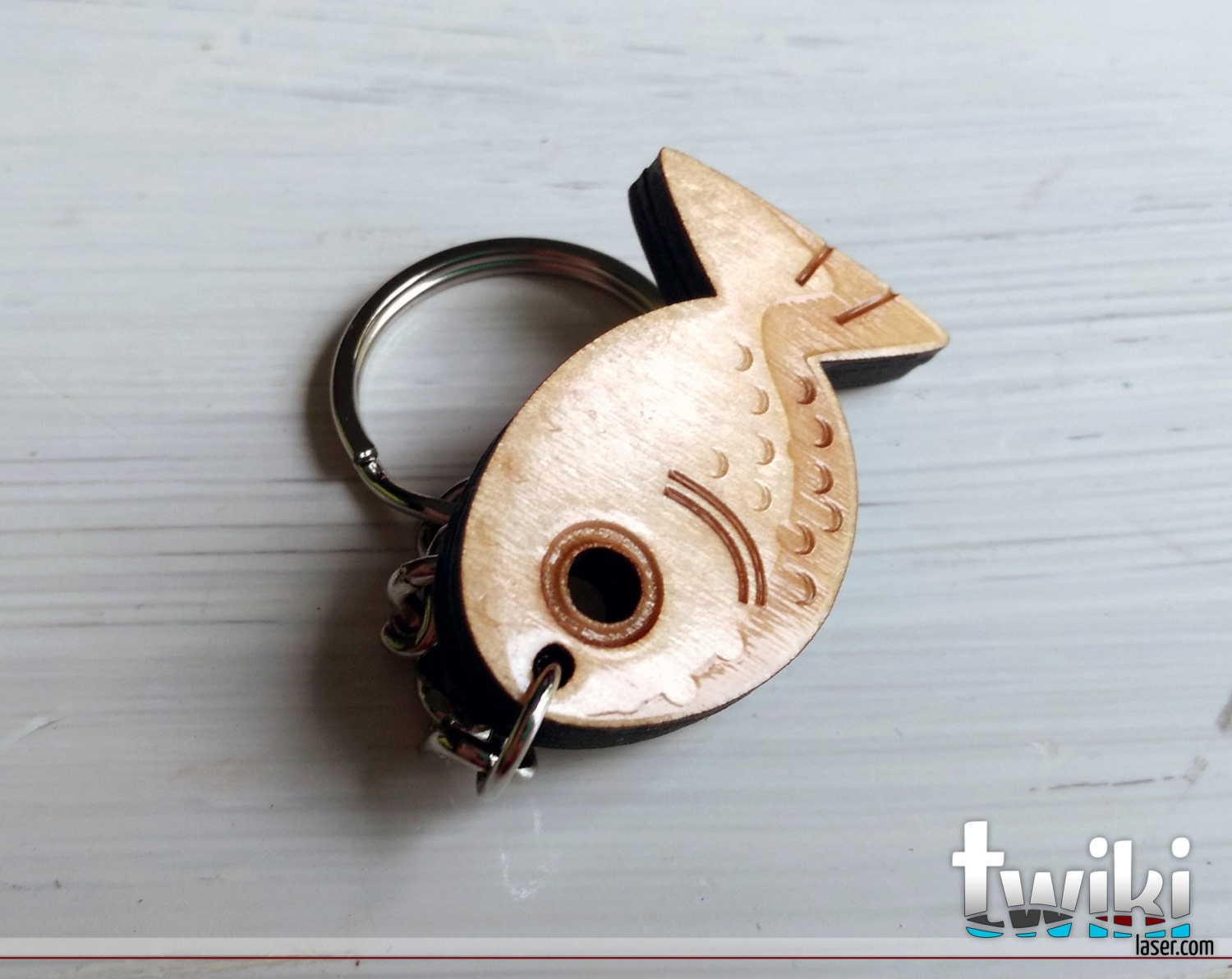 Fish Wood Keychain OR Fish Charm Accessory Wood Fish