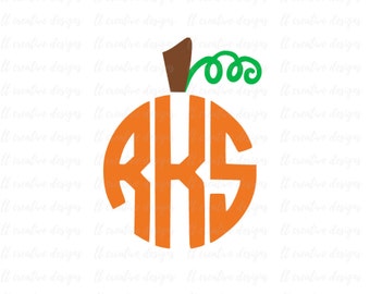 Pumpkin Stem SVG, Pumpkin Monogram SVG, Fall Monogram SVG, Pumpkin Svg, Pumpkin Stem, Cricut Files, Silhouette Files