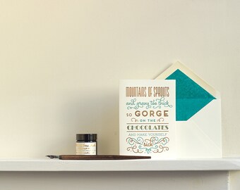 Mountains of Sprouts Christmas Card