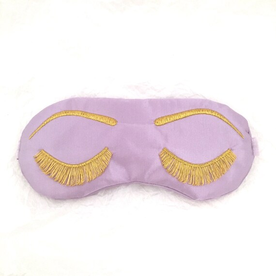 Eyelashes sleep mask with adjustable elastic ORCHID and