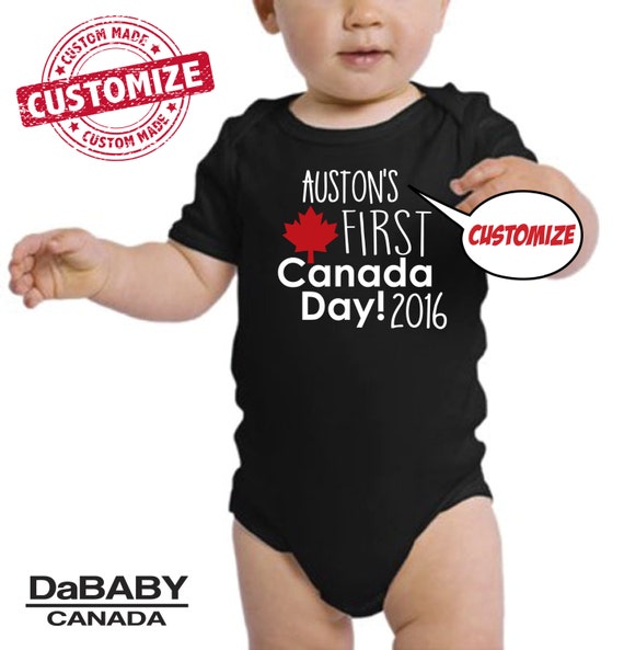1st Canada Day Onesie Trendy Kids Clothes Urban Baby by DaBABY