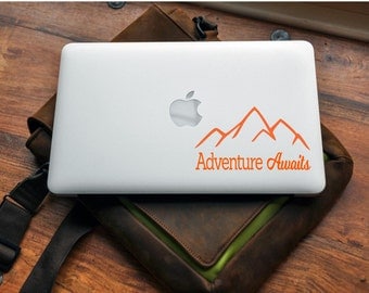 Adventure Awaits | Adventure Decal, Adventure Awaits Decal, Adventure Laptop Decal, PNW Decal, PNW Sticker, Mountain Decal, Laptop Decal