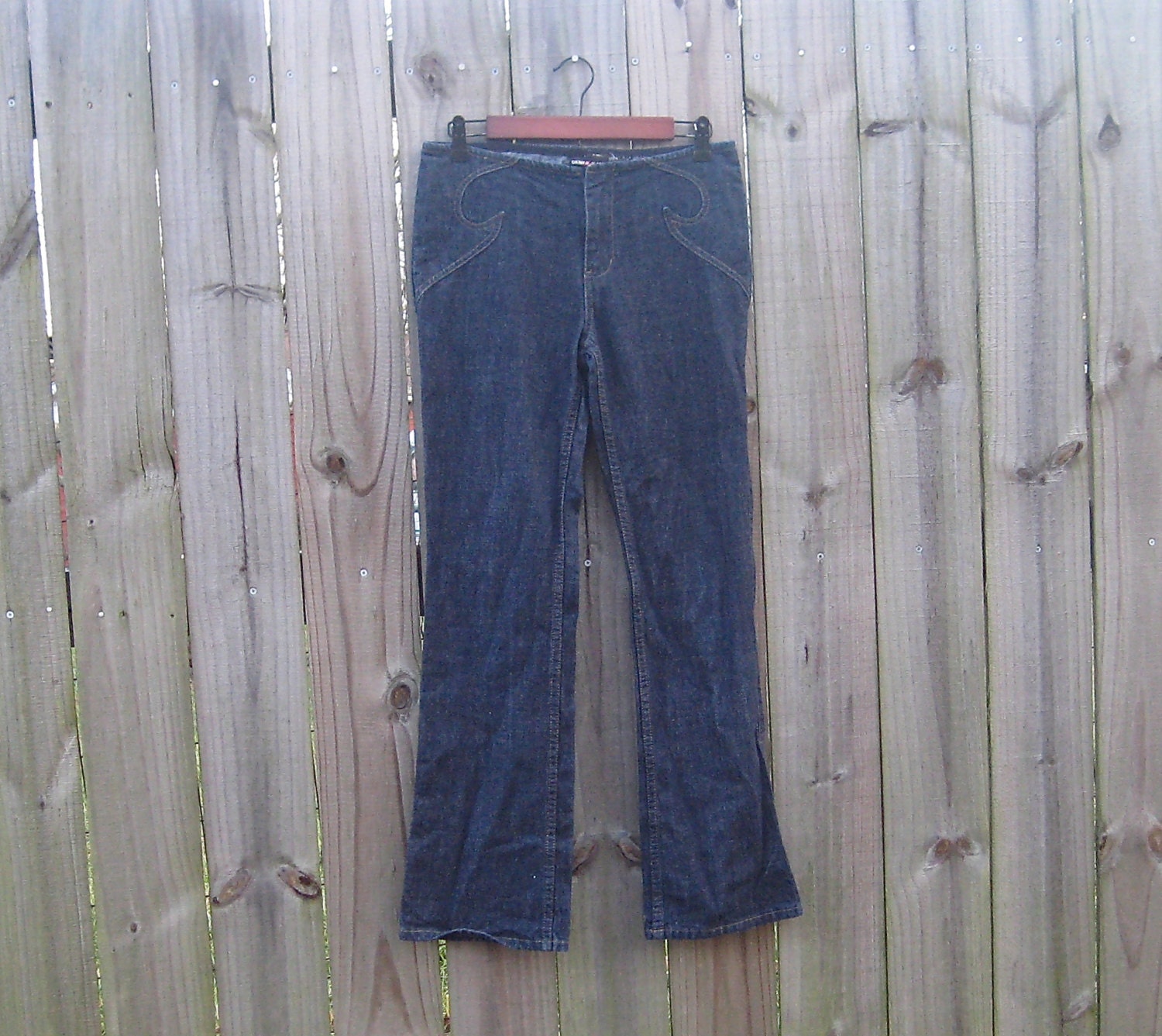S Small Vintage 90s DKNY Jeans Low Rise Raver EDM Sexy Dark