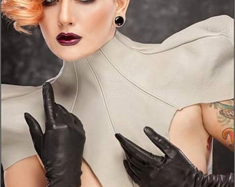 Leather Collar/Neck Shoulder Corset/Neck Corset/Shoulder Corset/ Dramatic Shoulder Corset/ Leather Corset/ Genuine Leather Neck Cosrset