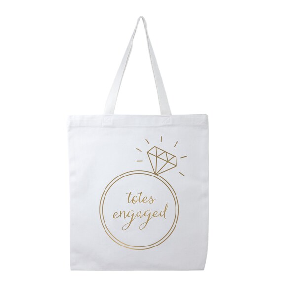 Tote Bag, Engagement Gift, Bride Gifts, Wedding Canvas Tote Bags ...