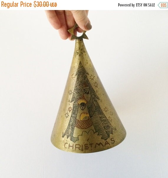 on sale large vintage 1974 christmas bells of by on sale large vintage 1974 christmas bells of by