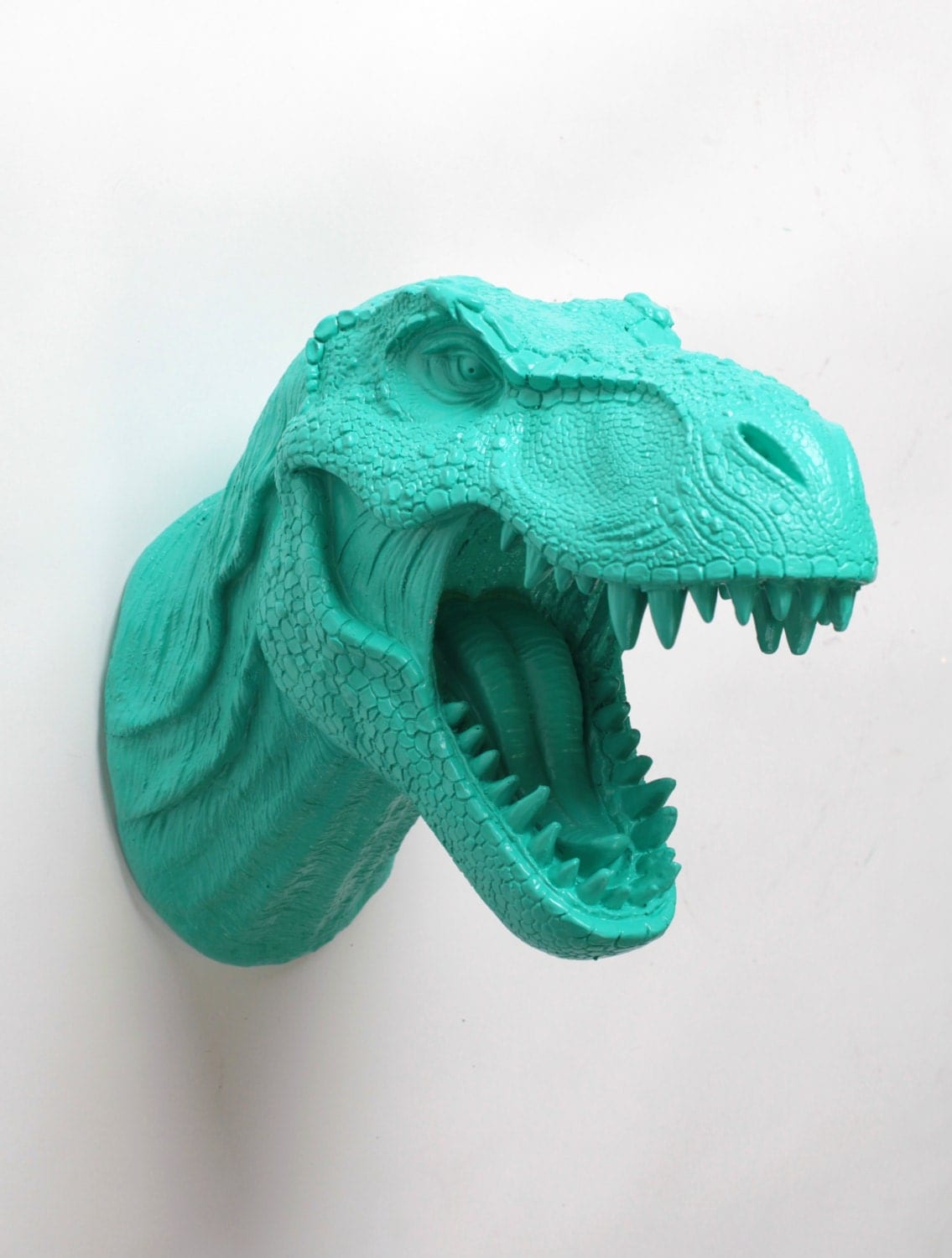 Dinosaur Head Wall Mount The Crowley Turquoise Resin TRex