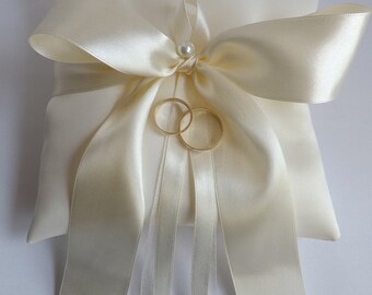 IVORY Wedding Ring Pillow - Ring Bearer Pillows - White, Diamond, Ivories