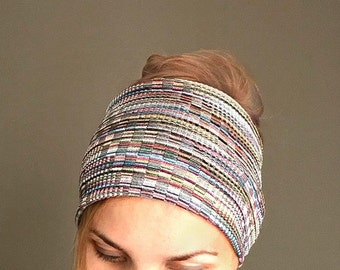 Boho Headwrap extra wide headband fall fashion head band tapered wide headband autumn headgear hairband top selling turban bandana