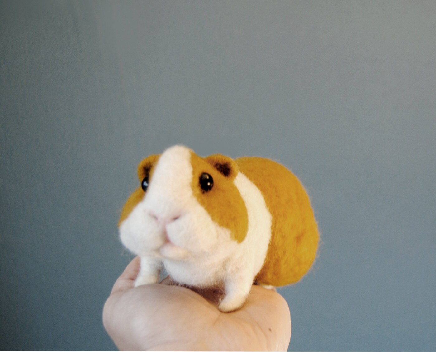 Needle Felted Guinea Pig Handmade Animal Short Haired by Willane