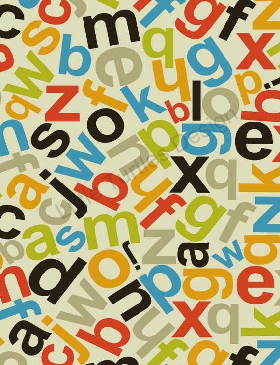 Alphabet Scramble Print by LittleTurtlesDesign on Etsy