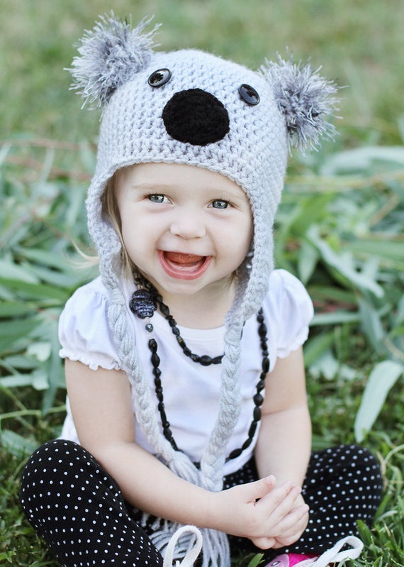 CROCHET PATTERN // Crochet Koala Beanie pattern // Crochet Hat